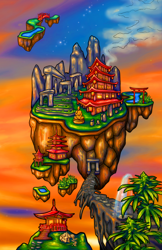 "Kush Island" METAL ART Print