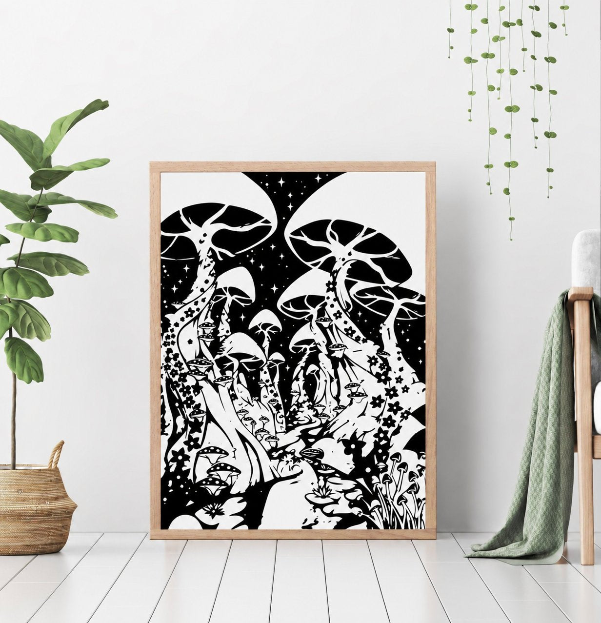"Mushroom Forest" ROLLED CANVAS Print