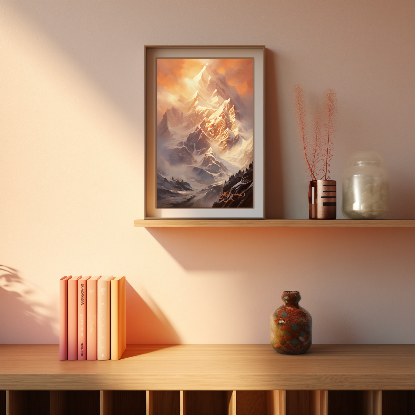 "Glowing Peak" METAL ART Print
