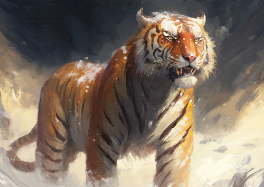"Ancient Tiger" METAL ART Print