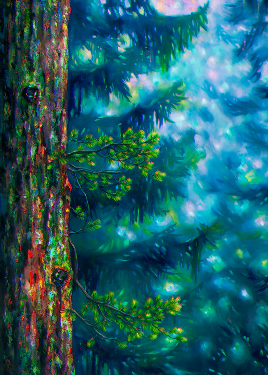 "The Painted Pine" METAL ART Print