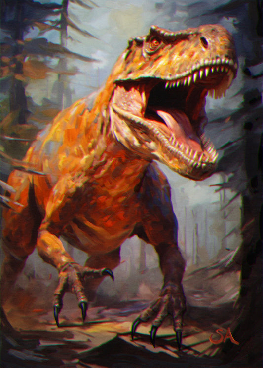 "T-Rex" ROLLED CANVAS Print