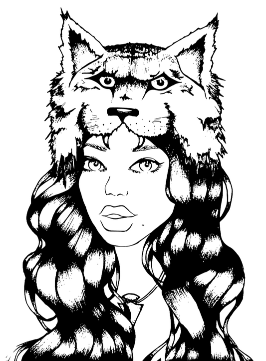 "Cougar Girl" ROLLED CANVAS Print