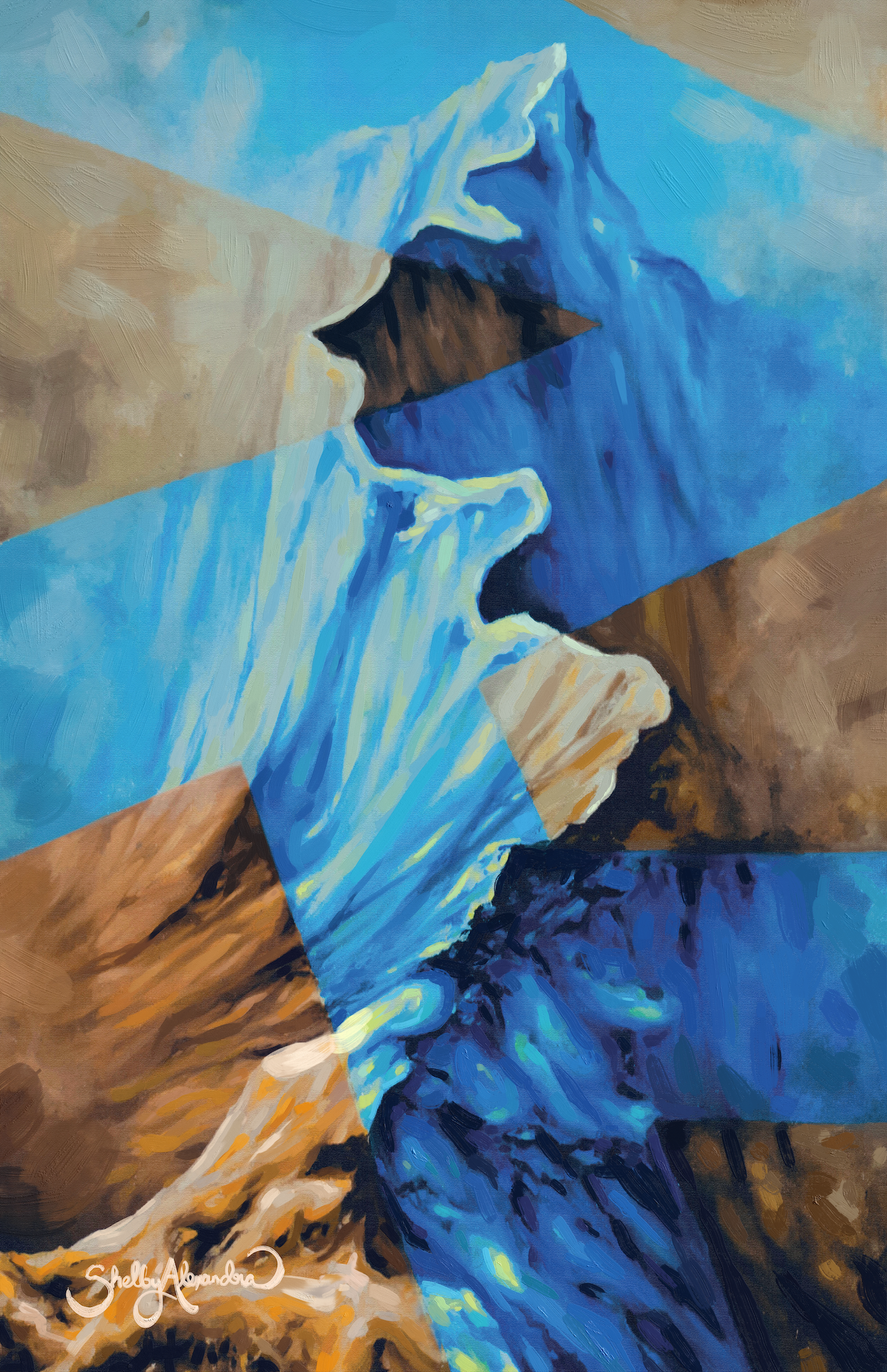 "Blue Mountain" ROLLED CANVAS Print