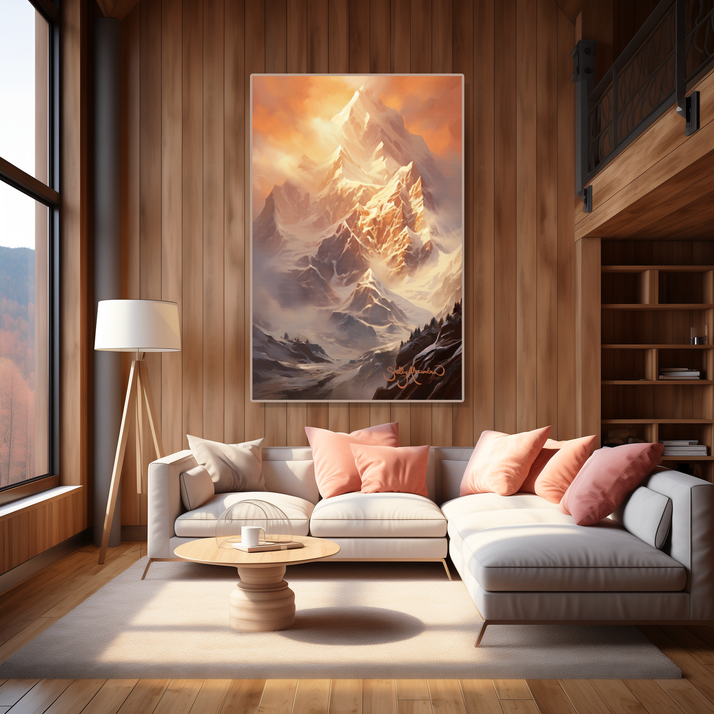 "Glowing Peak" ROLLED CANVAS Print
