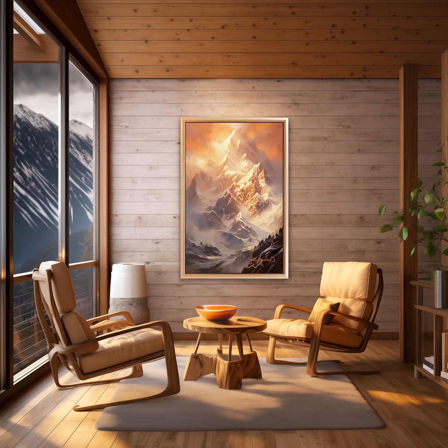 "Glowing Peak" METAL ART Print