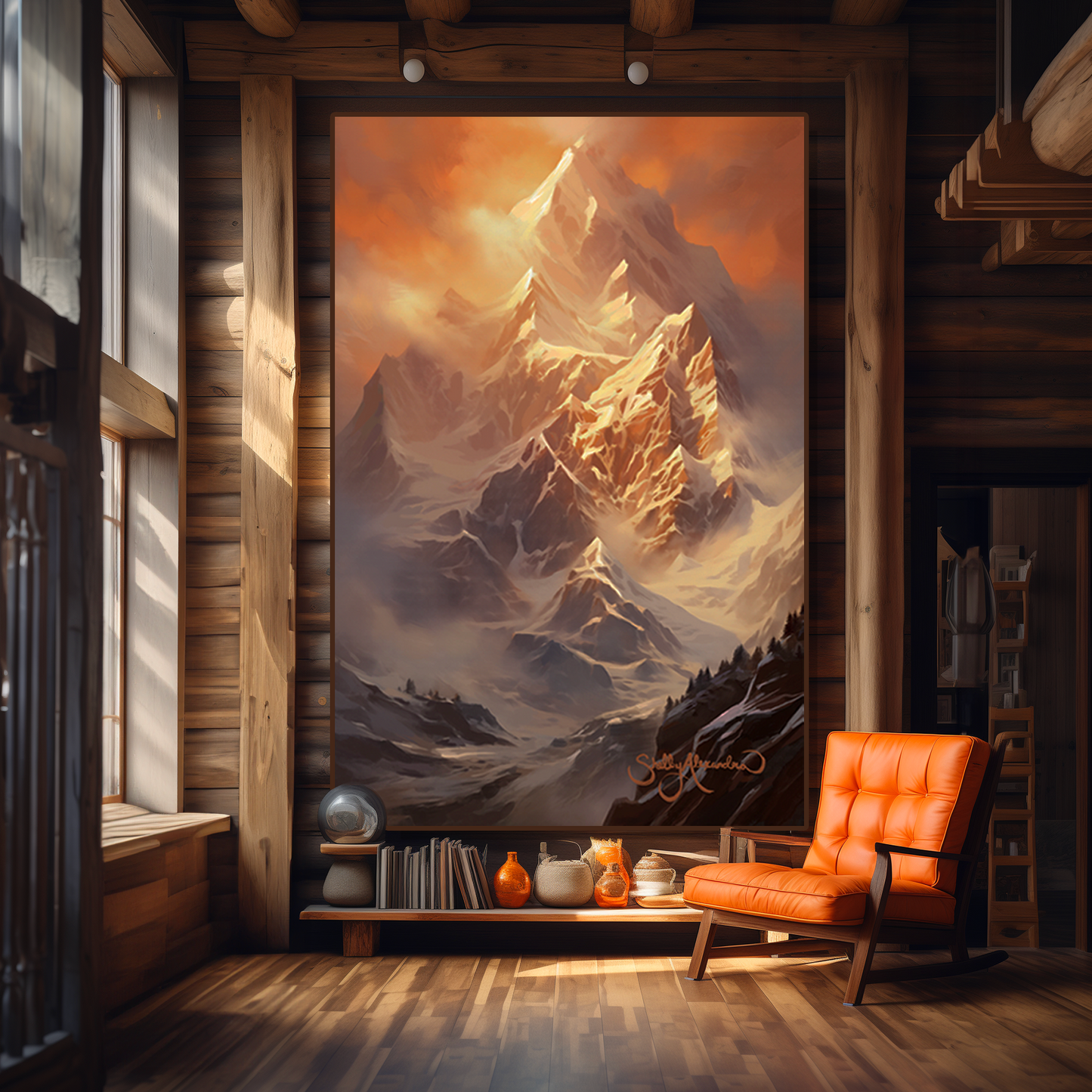 "Glowing Peak" METAL ART Print