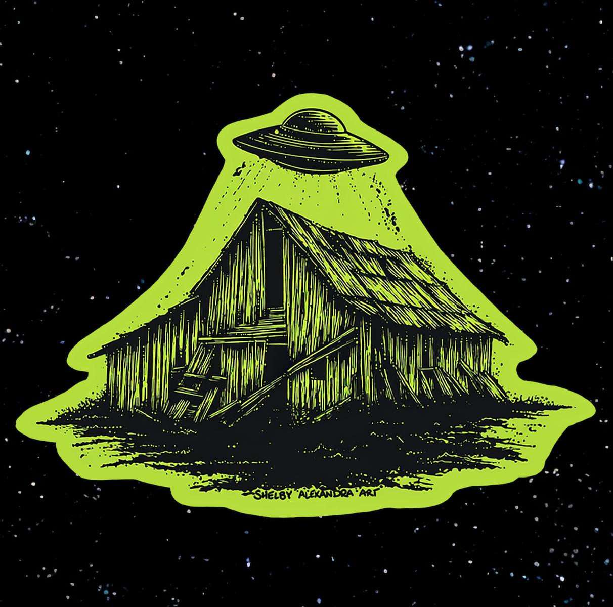 Close Encounter Sticker