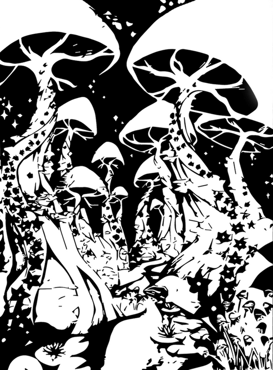 "Mushroom Forest" ROLLED CANVAS Print