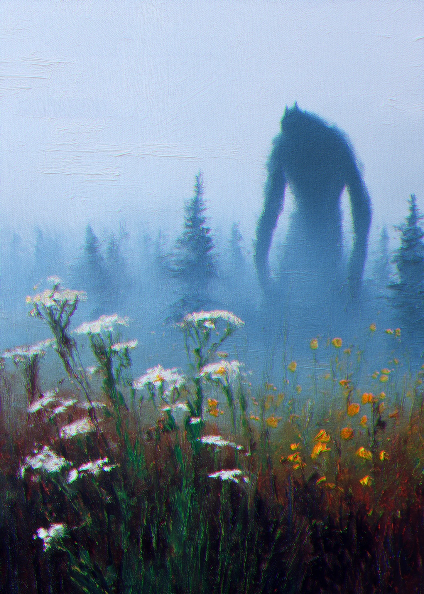 “Something Strange Is in the Tree Line" METAL ART Print
