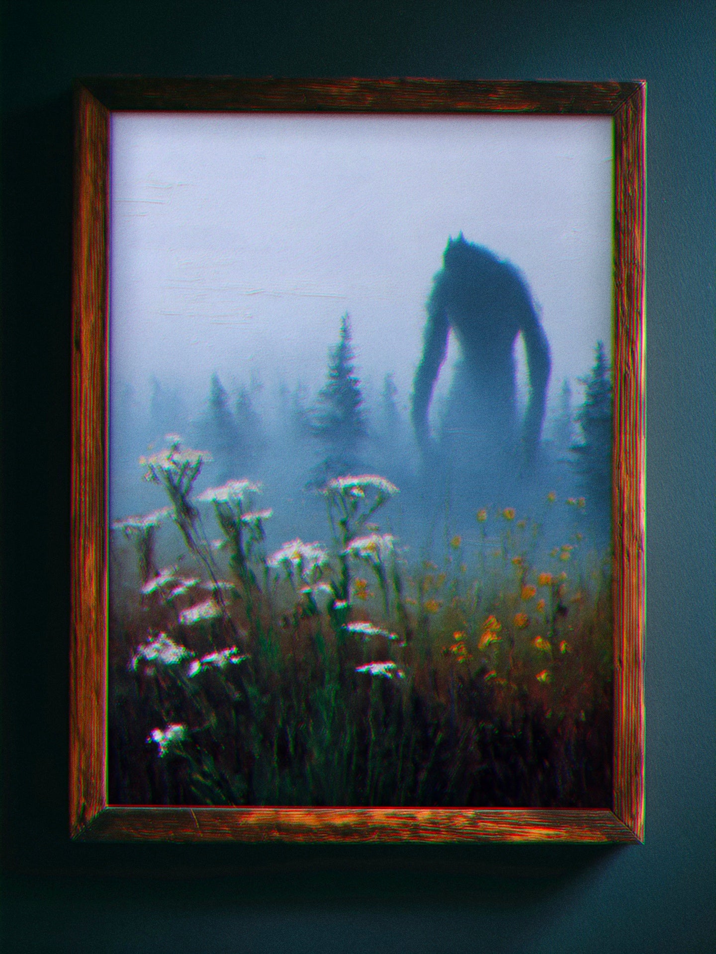 “Something Strange Is in the Tree Line" METAL ART Print